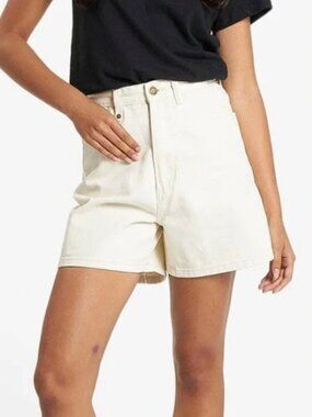 NWOT Thrills Koko High-Rise Cream Cotton Shorts - 14